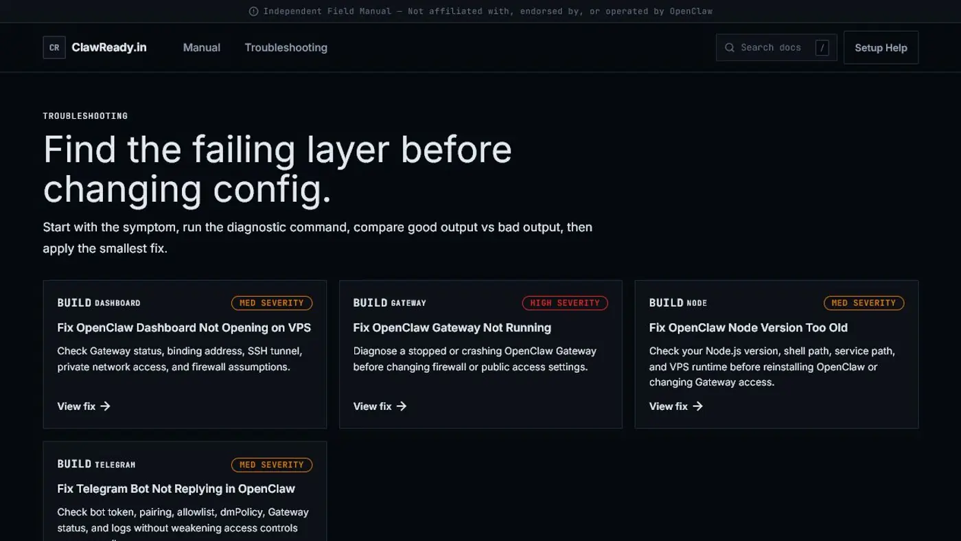 ClawReady.in live project screenshot