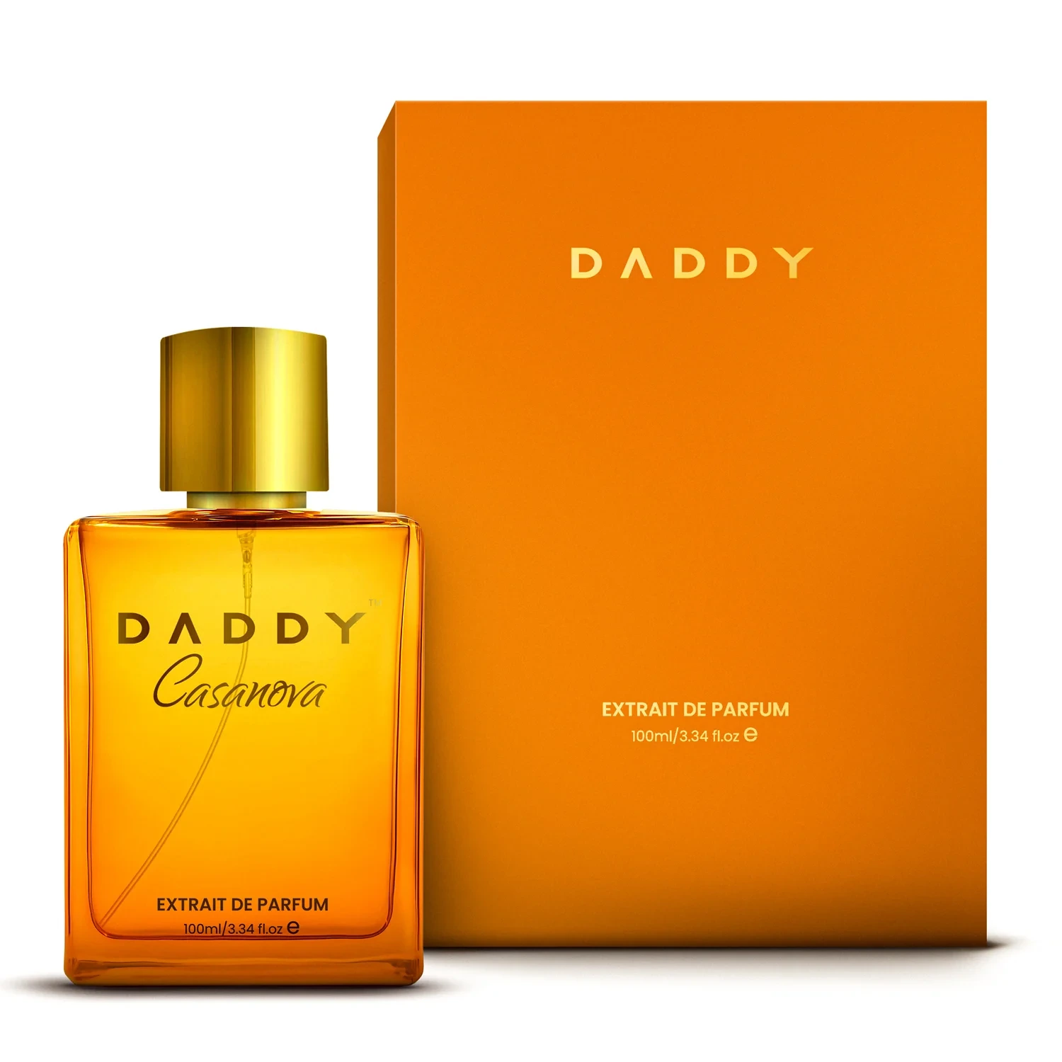 Daddy Official Casanova perfume bottle with matching box